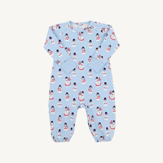 Frosty Friends with Beale Street Blue Cassidy Comfy Crewneck Romper