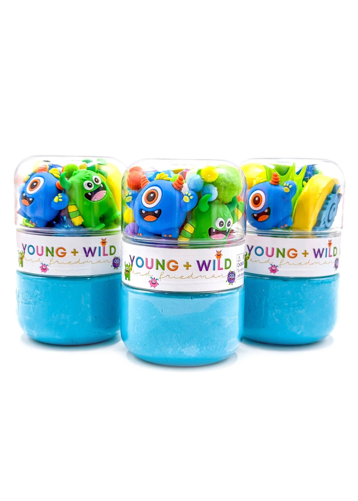 Colorful Monster Grab & Go Dough Jar