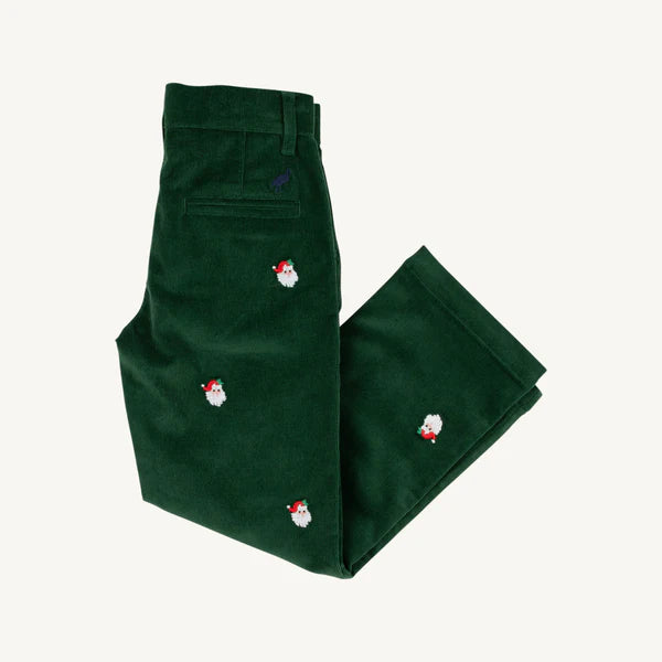 Grier Green Santa Critter Prep School Pants - Corduroy