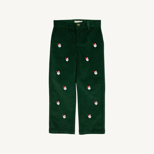 Grier Green Santa Critter Prep School Pants - Corduroy