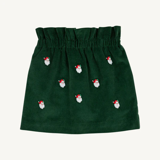Grier Green/Santa Critter Beasley Bag Skirt - Corduroy