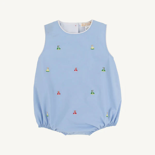 Blue Critter Benjamin Bubble featuring sailboats, from The Beaufort Bonnet Company, with playful nautical design.