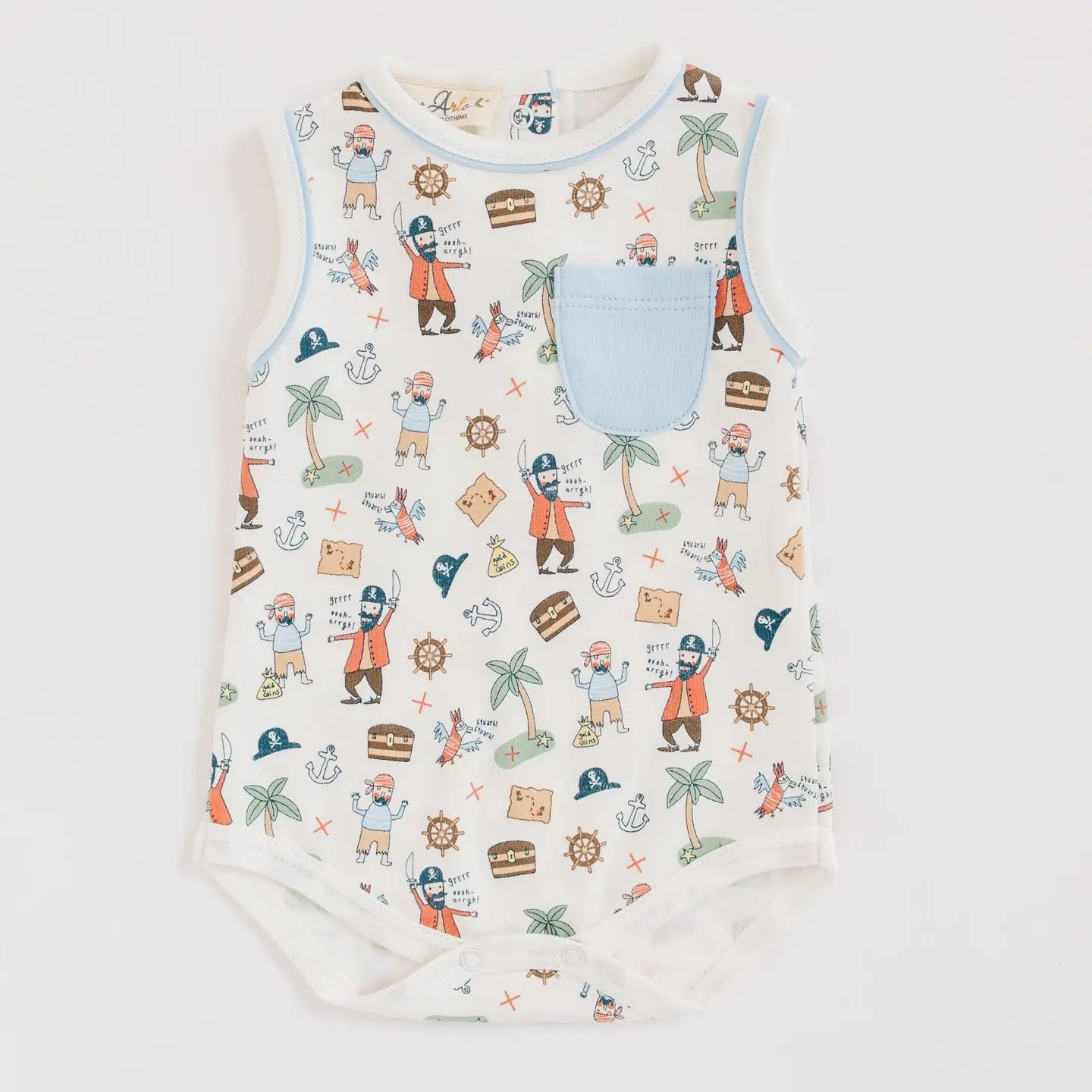 Luna & Arlo - YO, HO, HO! Sky S/less Front Snap Bubble