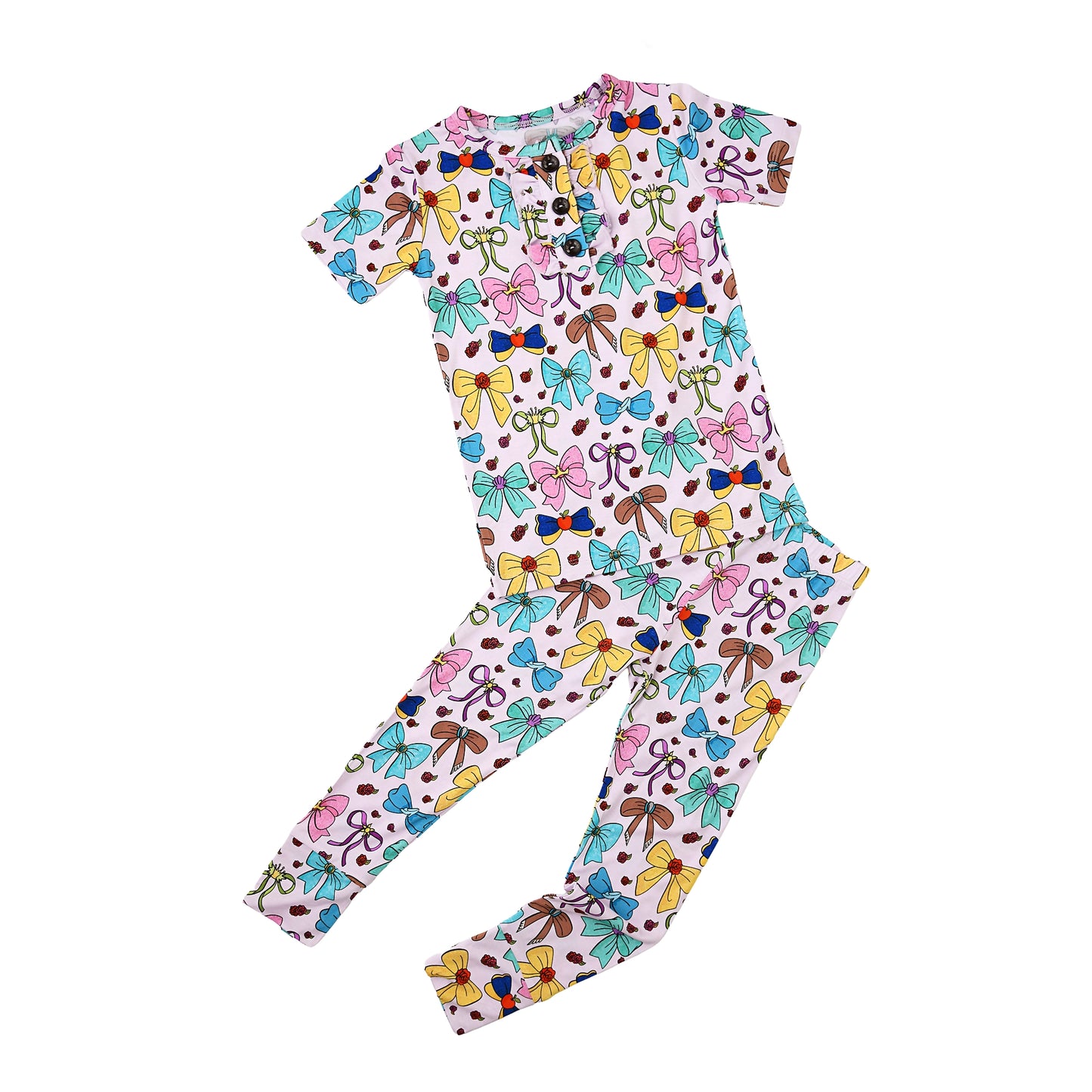 Princess Bows Ruffle Two Piece Lounge Set