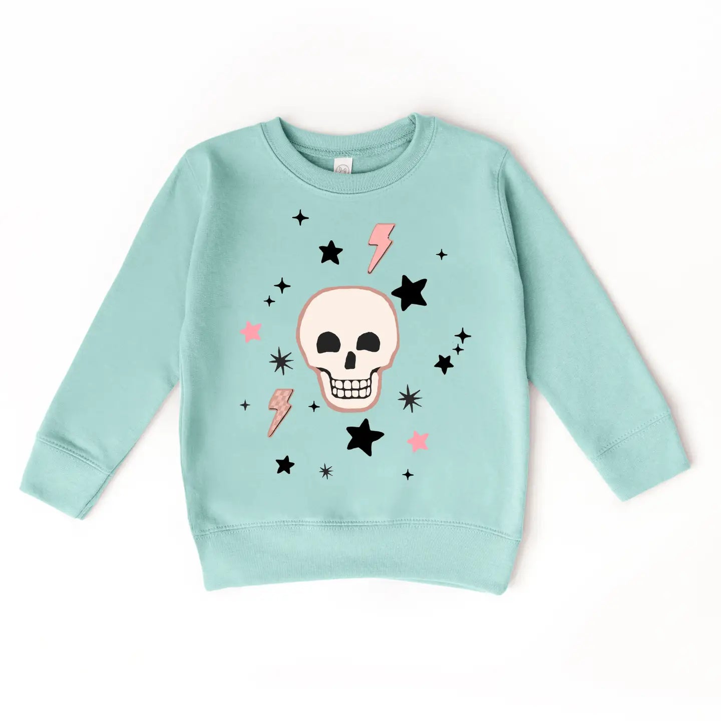 Skull Sparkling Halloween Spooky Monster Kids Sweatshirt
