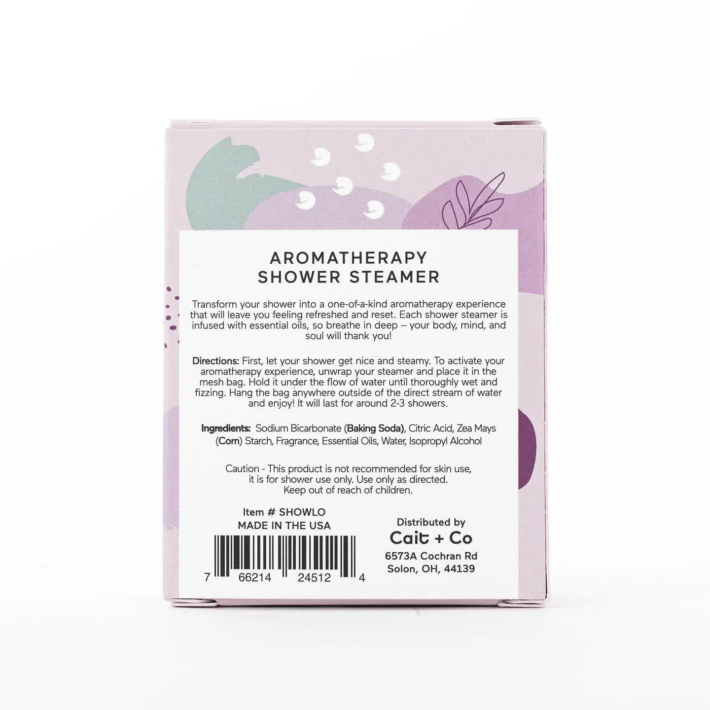 Cait + Co - Luxe Lavender + Oat Shower Steamer Fizzy Bomb