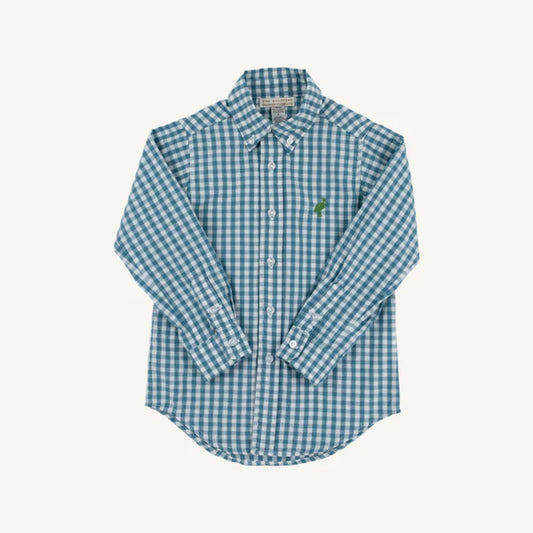 Barnsley Blue Gingham Dean's List Dress Shirt