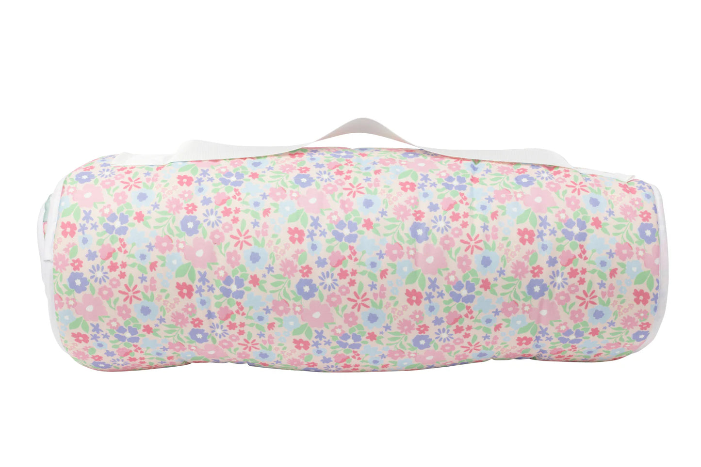 Ditsy floral Apple of My Isla nap mat with soft fabric and colorful flower pattern, ideal for toddler naps and preschool.