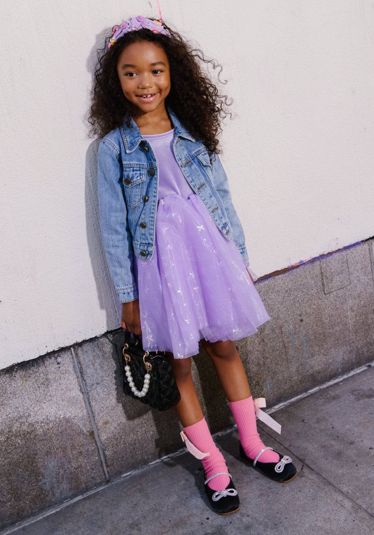Lavender Ballerina Bow Dress