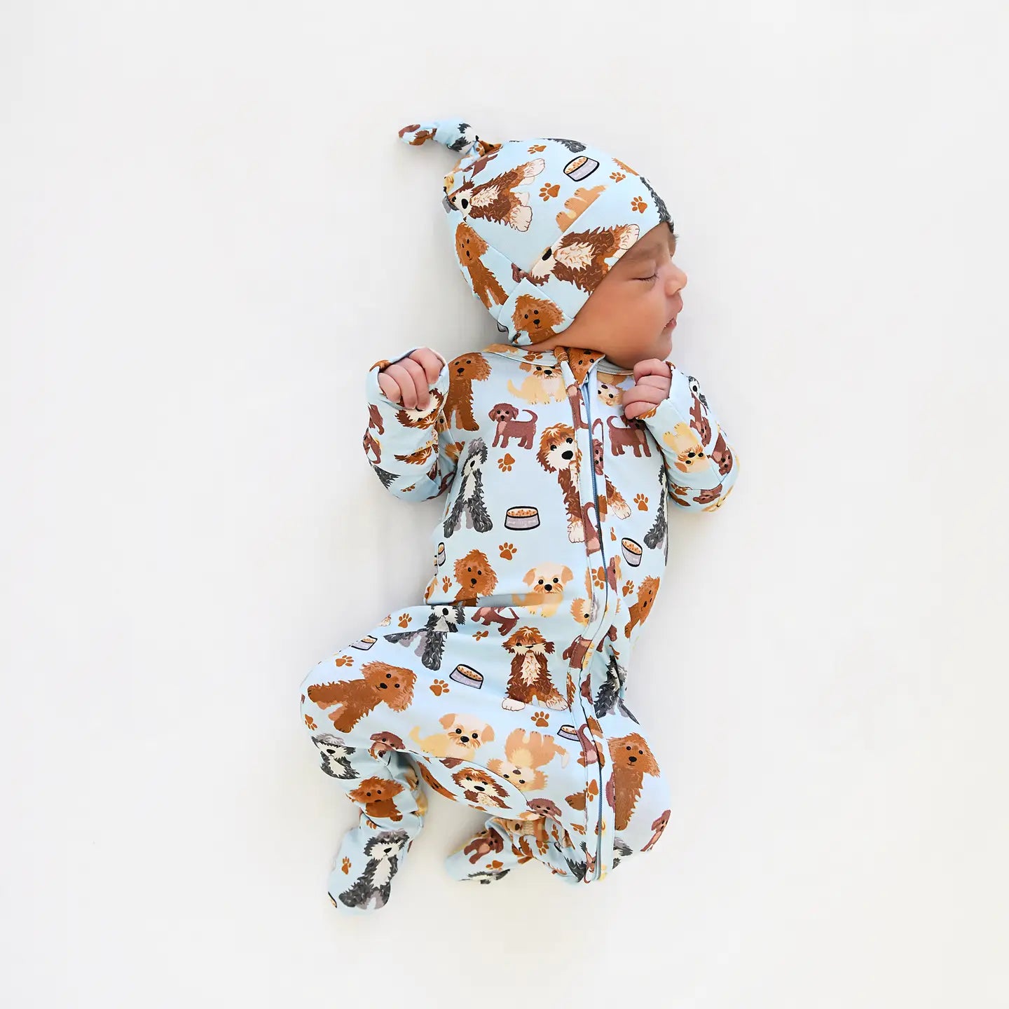 Gigi and Max - Griffin Zip Bamboo Baby Doodle Sleepies Little Outfit