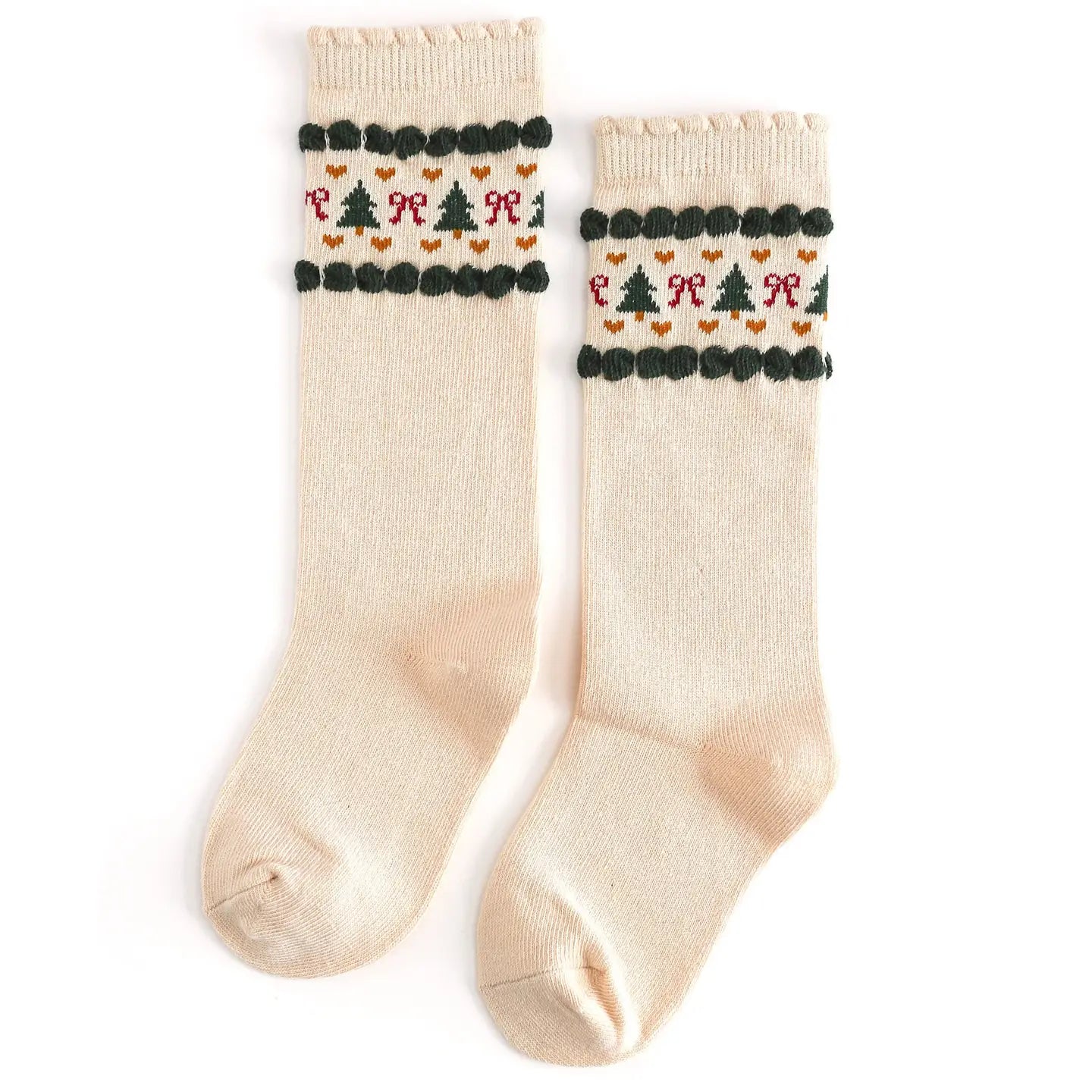 Vanilla Fair Isle Knee High Socks