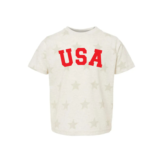 USA Stars Print T-Shirt