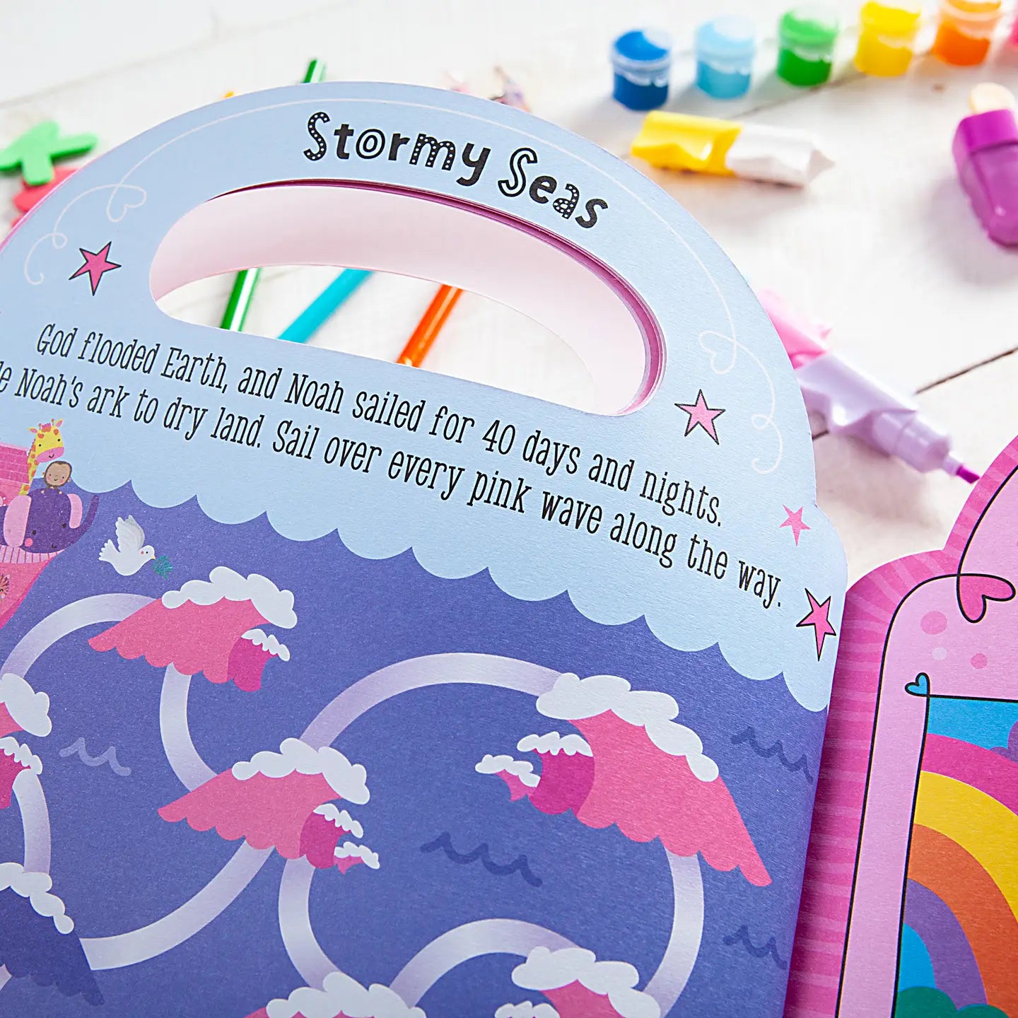My Pretty Pink Bible Activity Book by BroadStreet Publishing Group, LLC, featuring colorful illustrations and engaging activities for children.