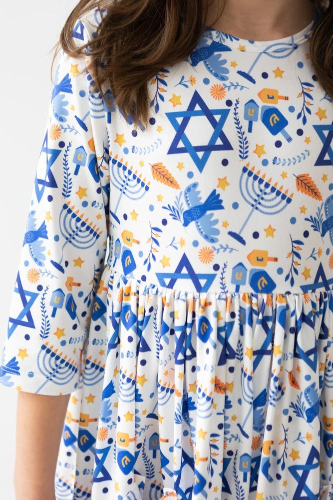 Mila & Rose - Happy Hanukkah Pocket Twirl Dress