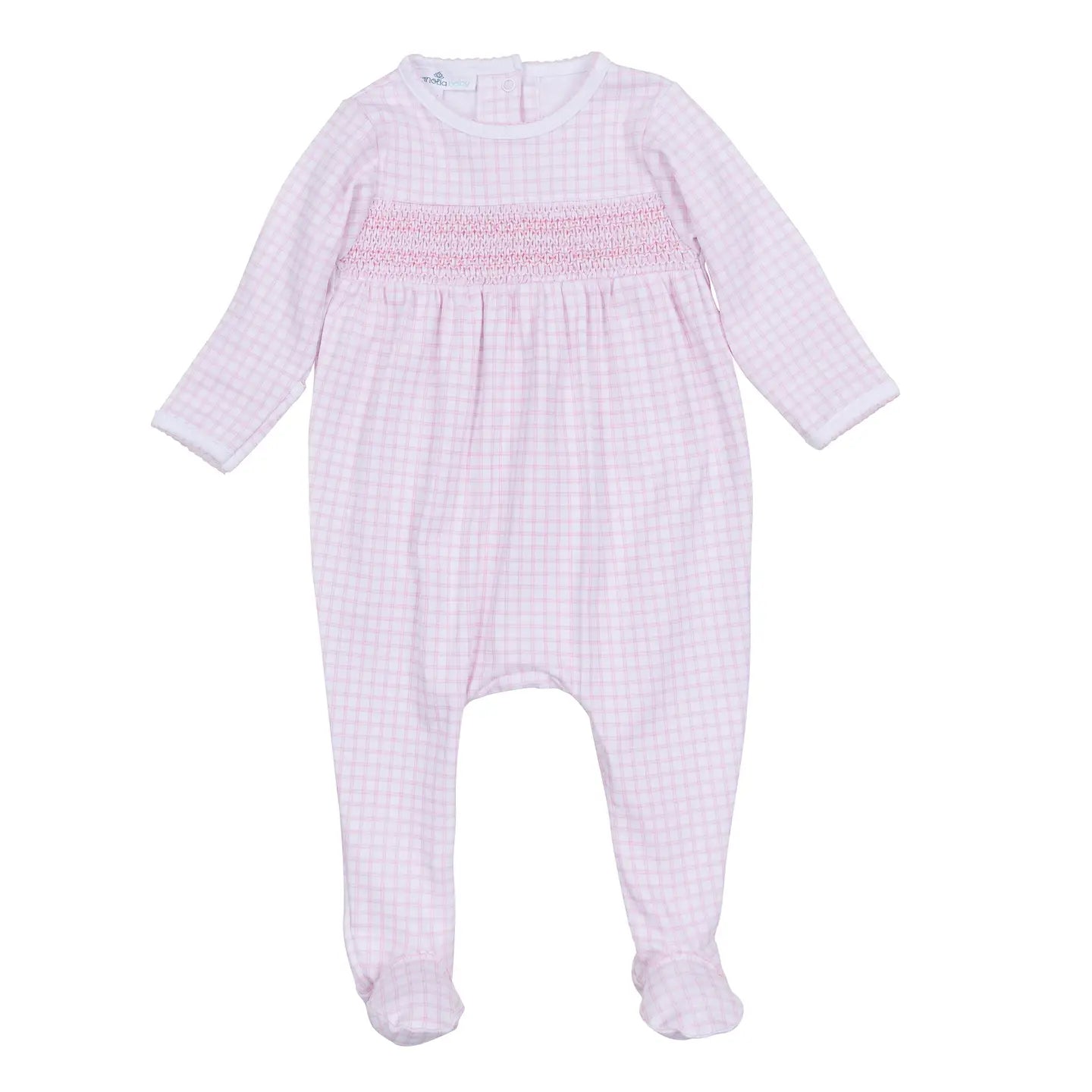 Peek-A-Boo Wishes Smocked Footie - Light Pink