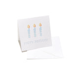 Over the Moon - "Happy Birthday" Blue Candles Enclosure Card