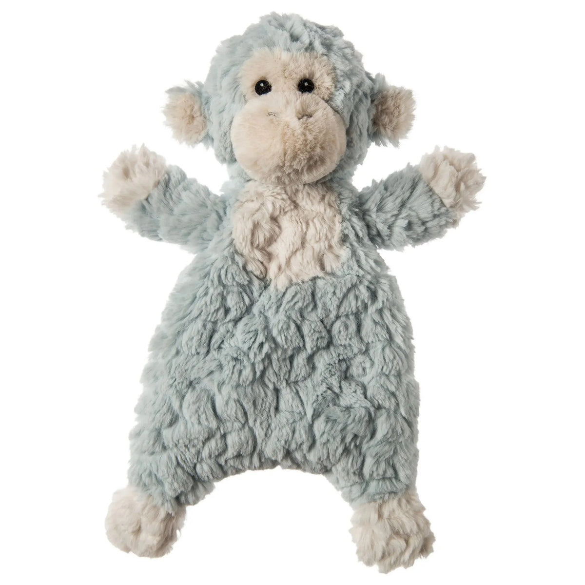 Mary Meyer Putty Nursery Seafoam Monkey Lovey, soft plush baby comfort toy with a gentle seafoam color and adorable monkey design.