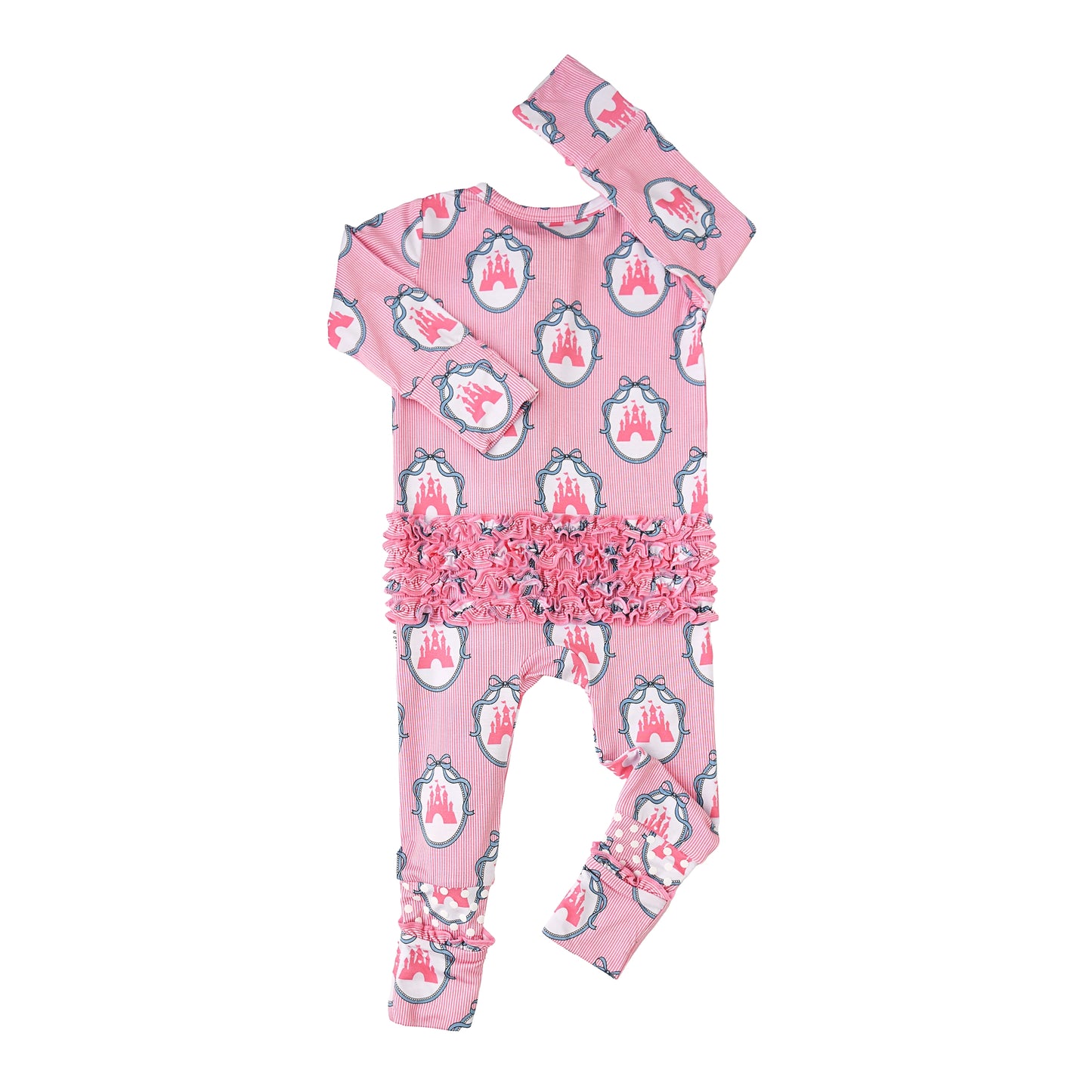 Maeve Castles Ruffle Zip Romper