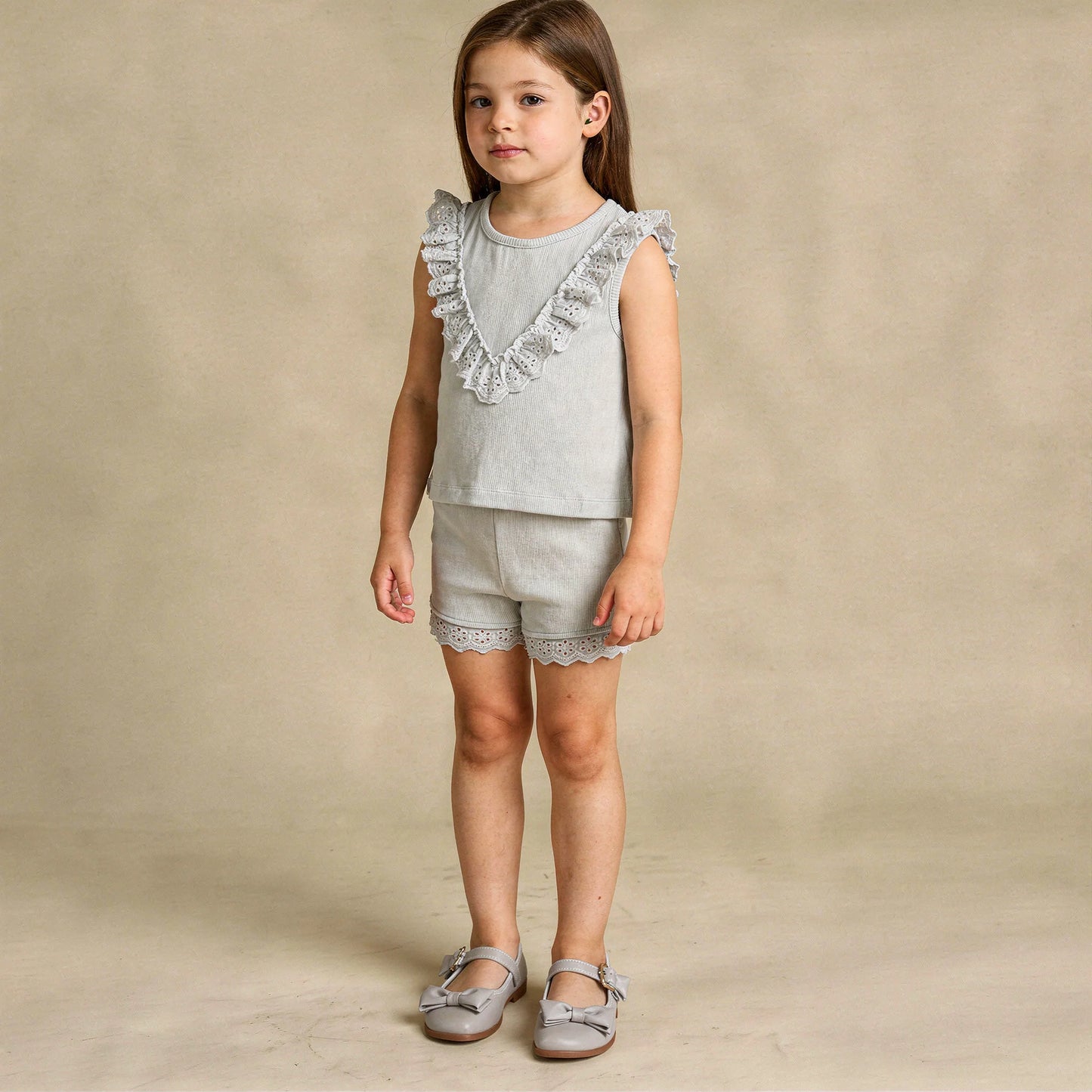Fog Organic Ruffle Top and Short Set