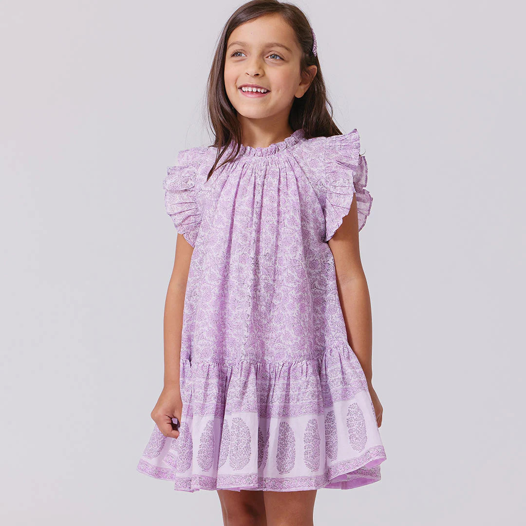 Pink Chicken - Lavender Garden Floral Girls Harper Dress