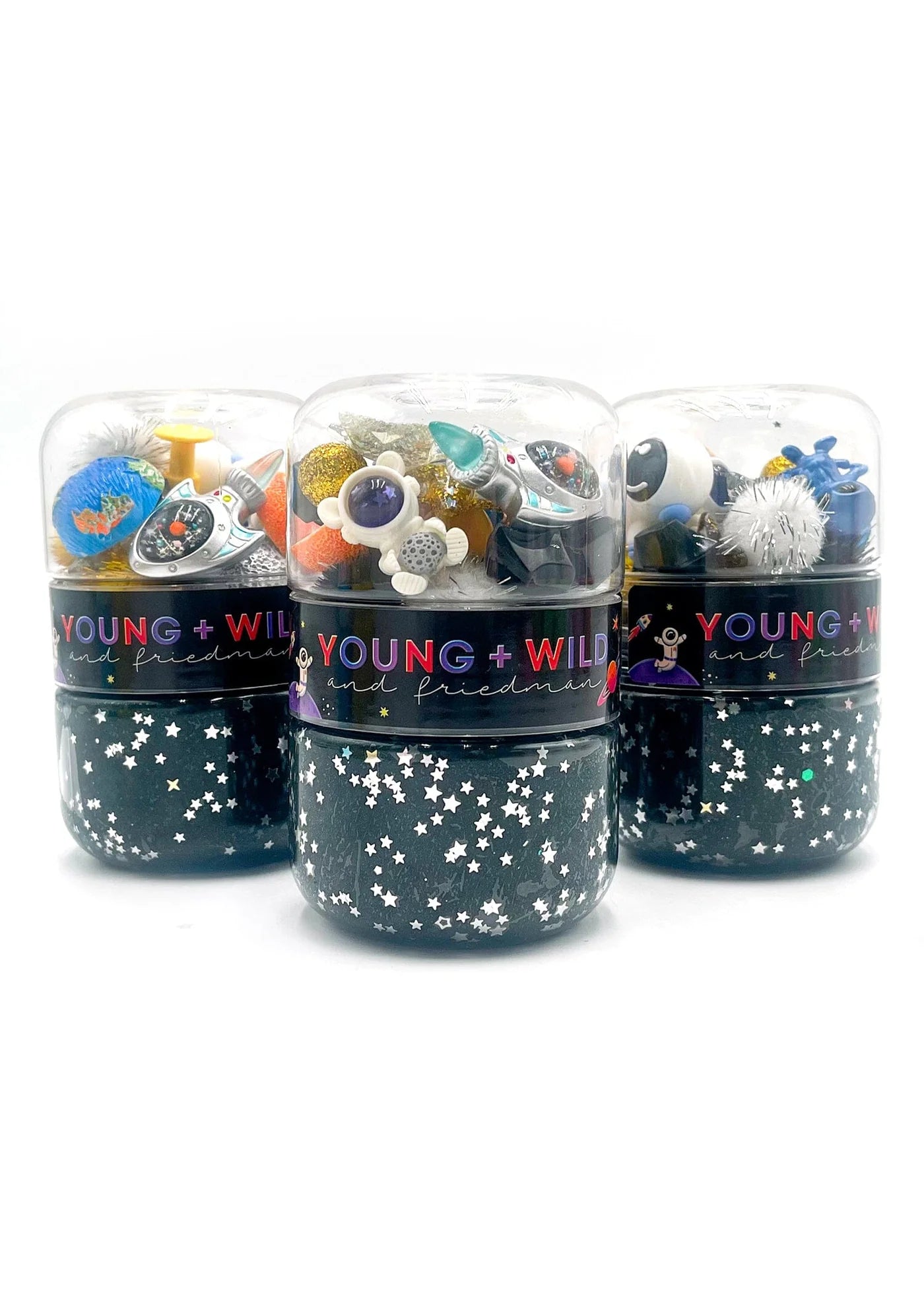 Young Wild and Friedman Space Grab & Go Dough Jar with lid, designed for storing and transporting dough easily.