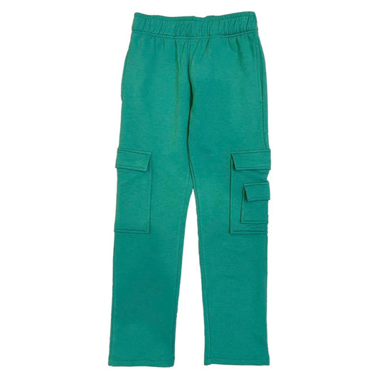 Suzette - Soft Brush Cloud Straight Leg Cargo Pocket Pant - Green