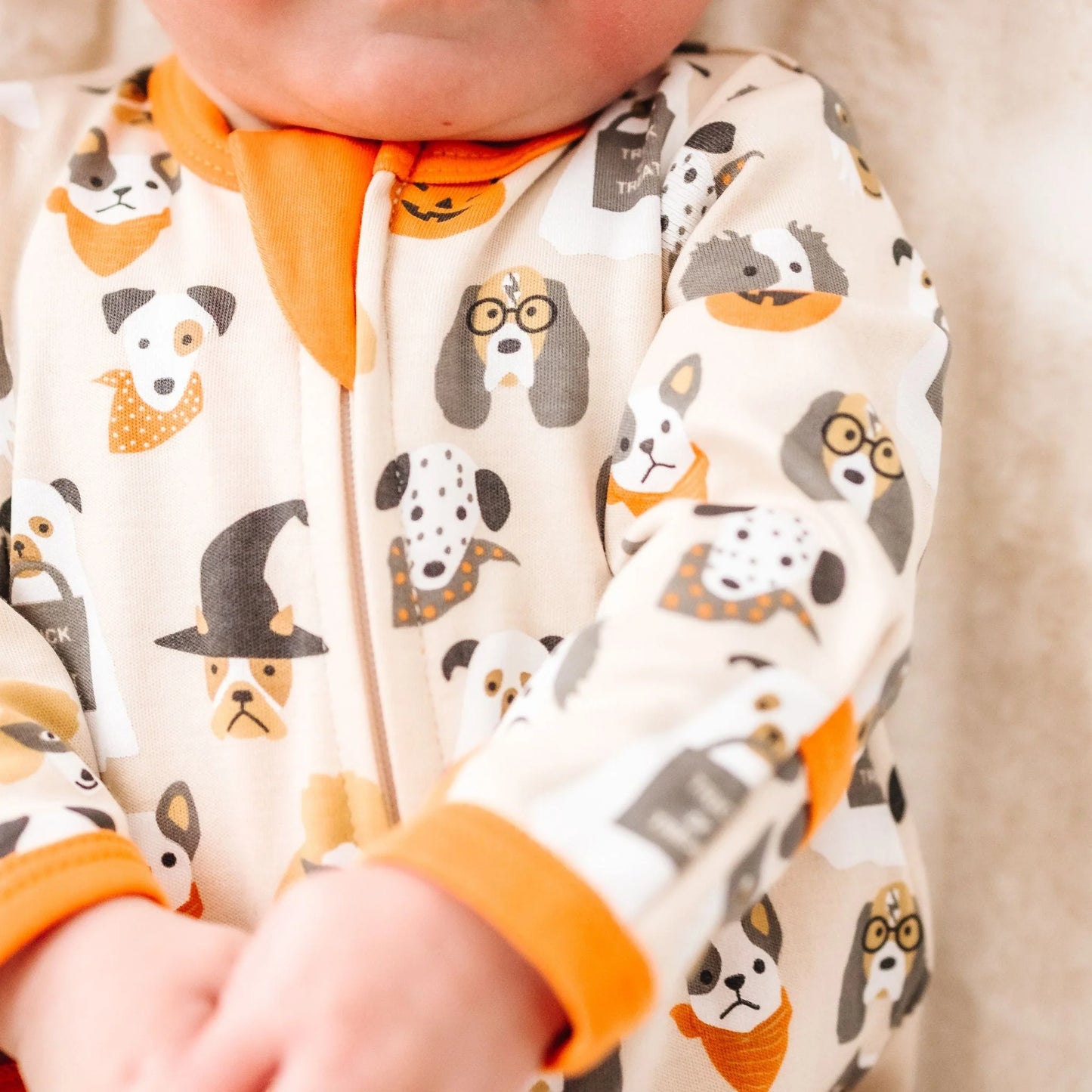 Halloween Hounds Driftwood Zipper Playsuit