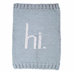 Huggalugs - Hi. Surf Blue Knit Baby Blanket