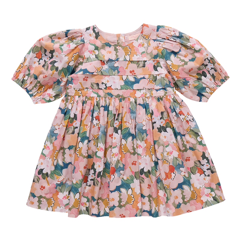 Girls Evelyn Dress - Watercolor Floral