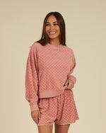 Rylee & Cru - Women's Pink Check Boxy Pullover