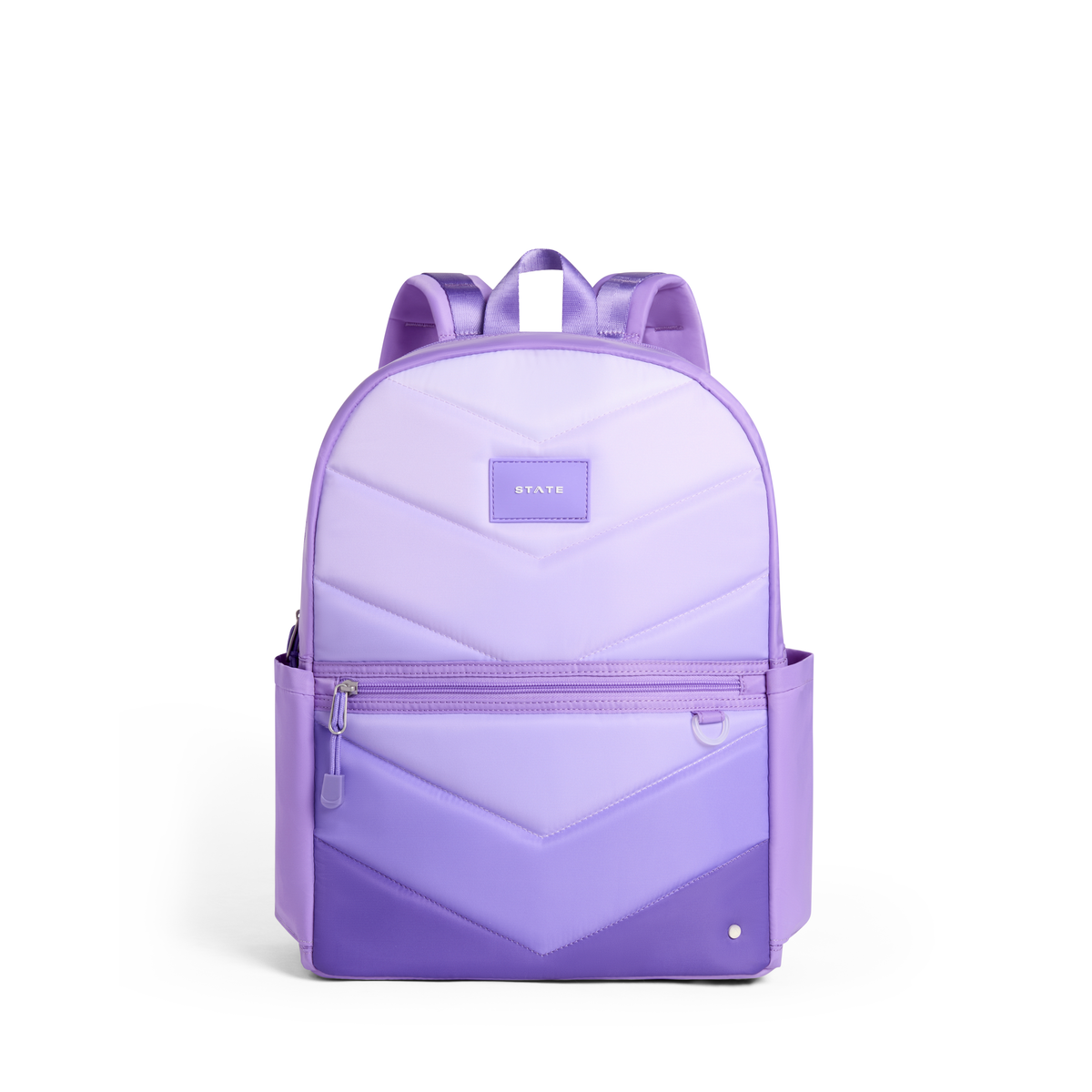 State Bags - Lilac Chevron Kane Double Pocket Backpack
