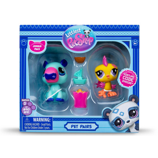 Littlest Pet Shop Pet Pairs Assortment Wave 2 featuring colorful mini pet figures in various poses and accessories.