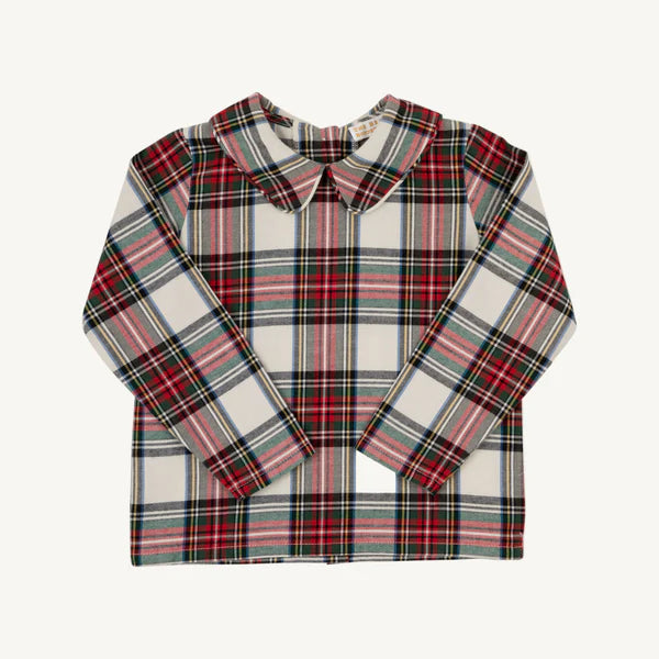 Charlie Place Plaid Peter Pan Collar Shirt - Onesie