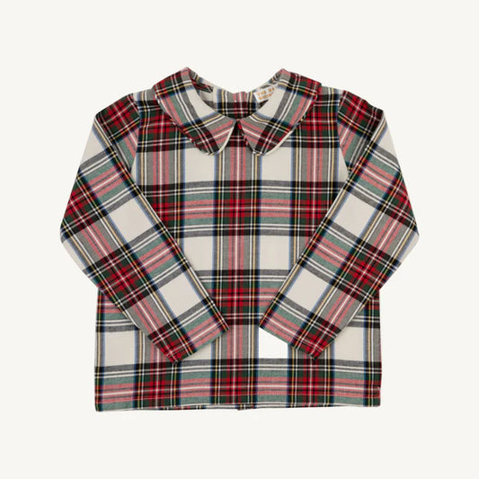 Charlie Place Plaid Peter Pan Collar Shirt - Onesie