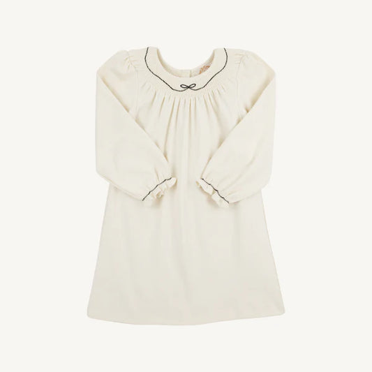 Palmetto Pearl/Newport Night Long Sleeve Sandy Smocked Dress