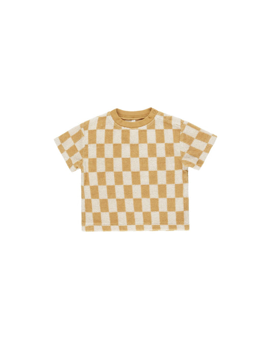 Rylee & Cru - Marigold Check Relaxed Tee