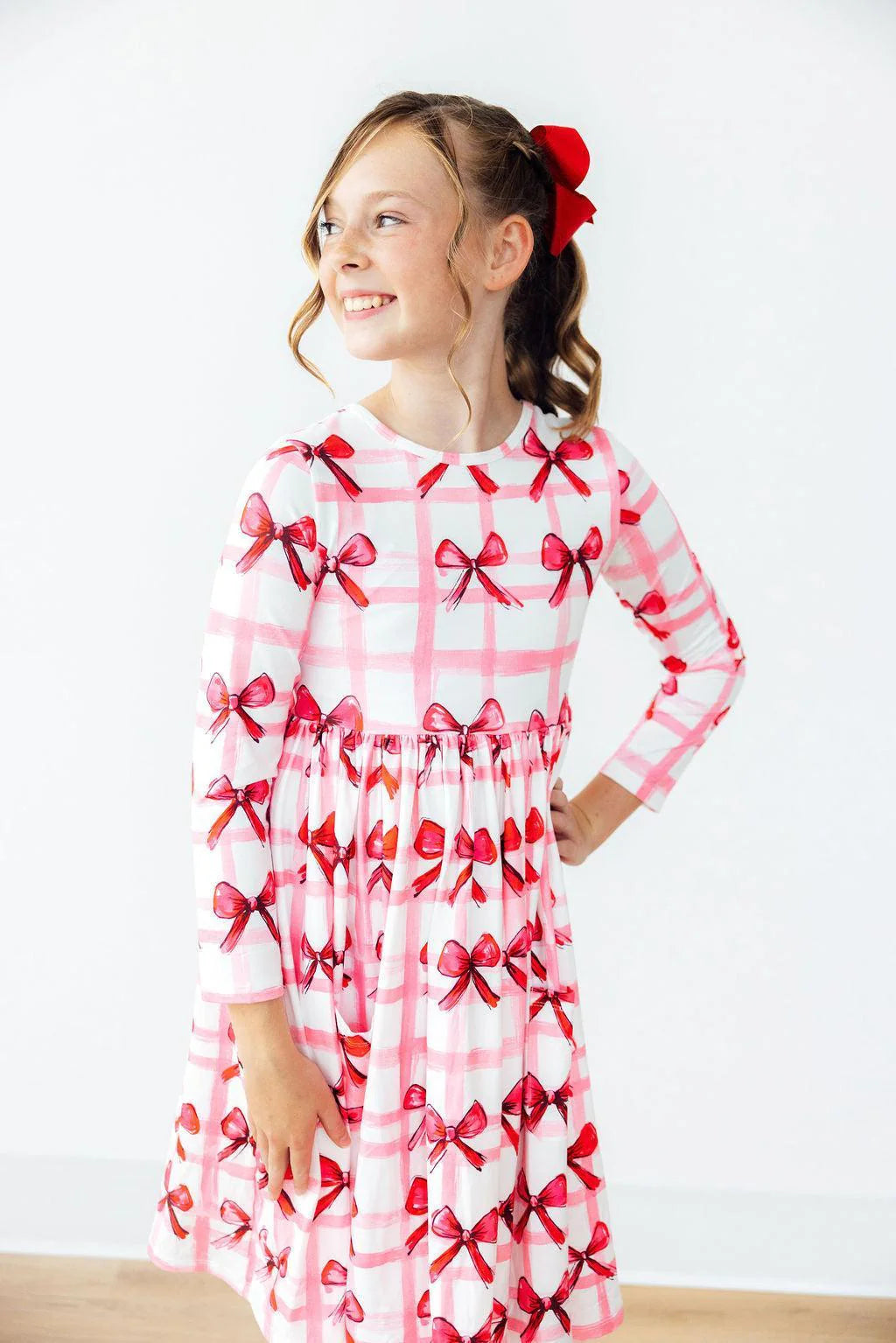 Mila & Rose - Bow La La L/S Pocket Twirl Dress