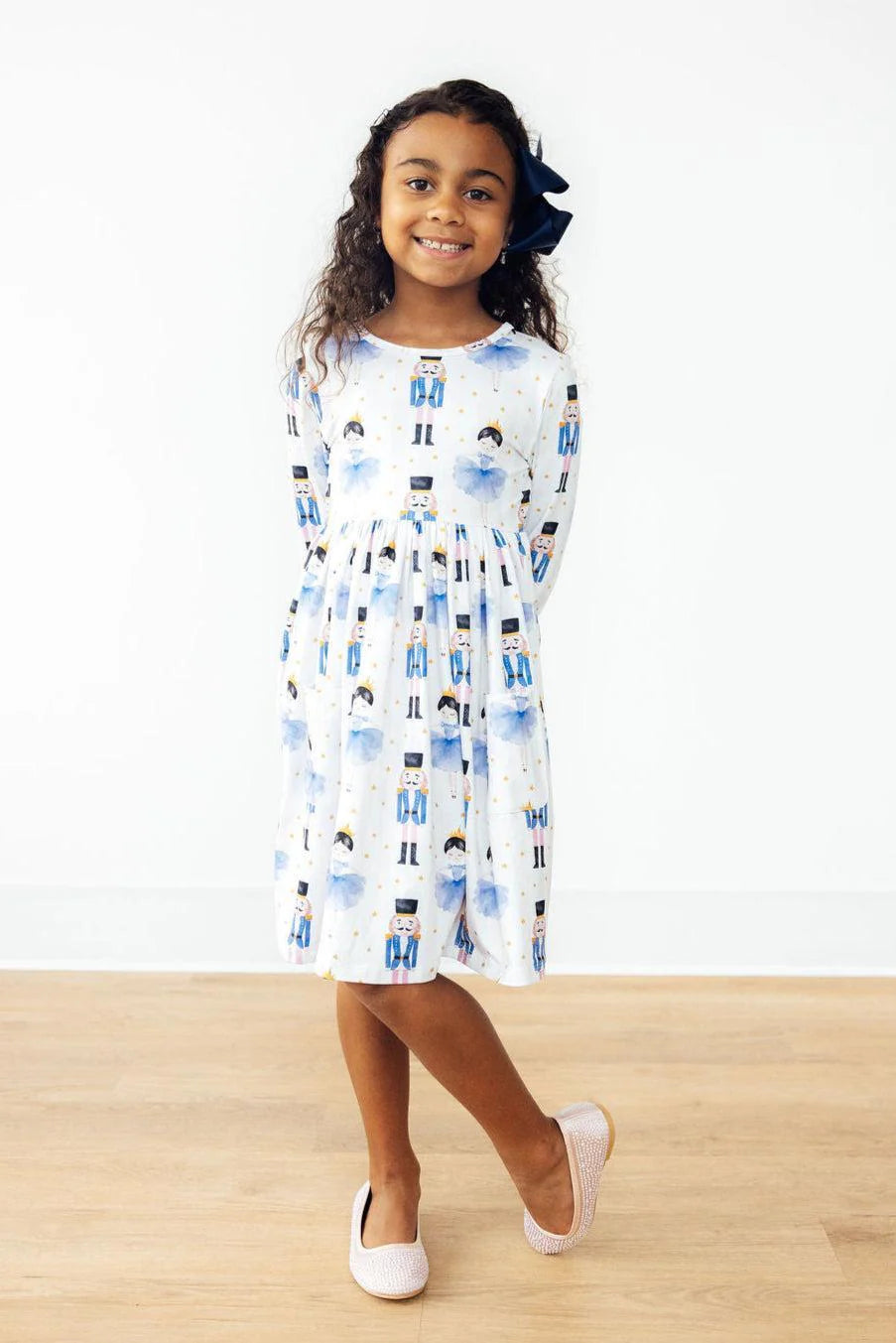 Mila & Rose - Waltz of the Snowflakes L/S Pocket Twirl Dress