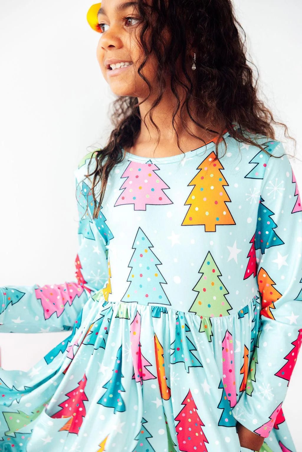 Mila & Rose - Oh Christmas Tree L/S Pocket Twirl Dress