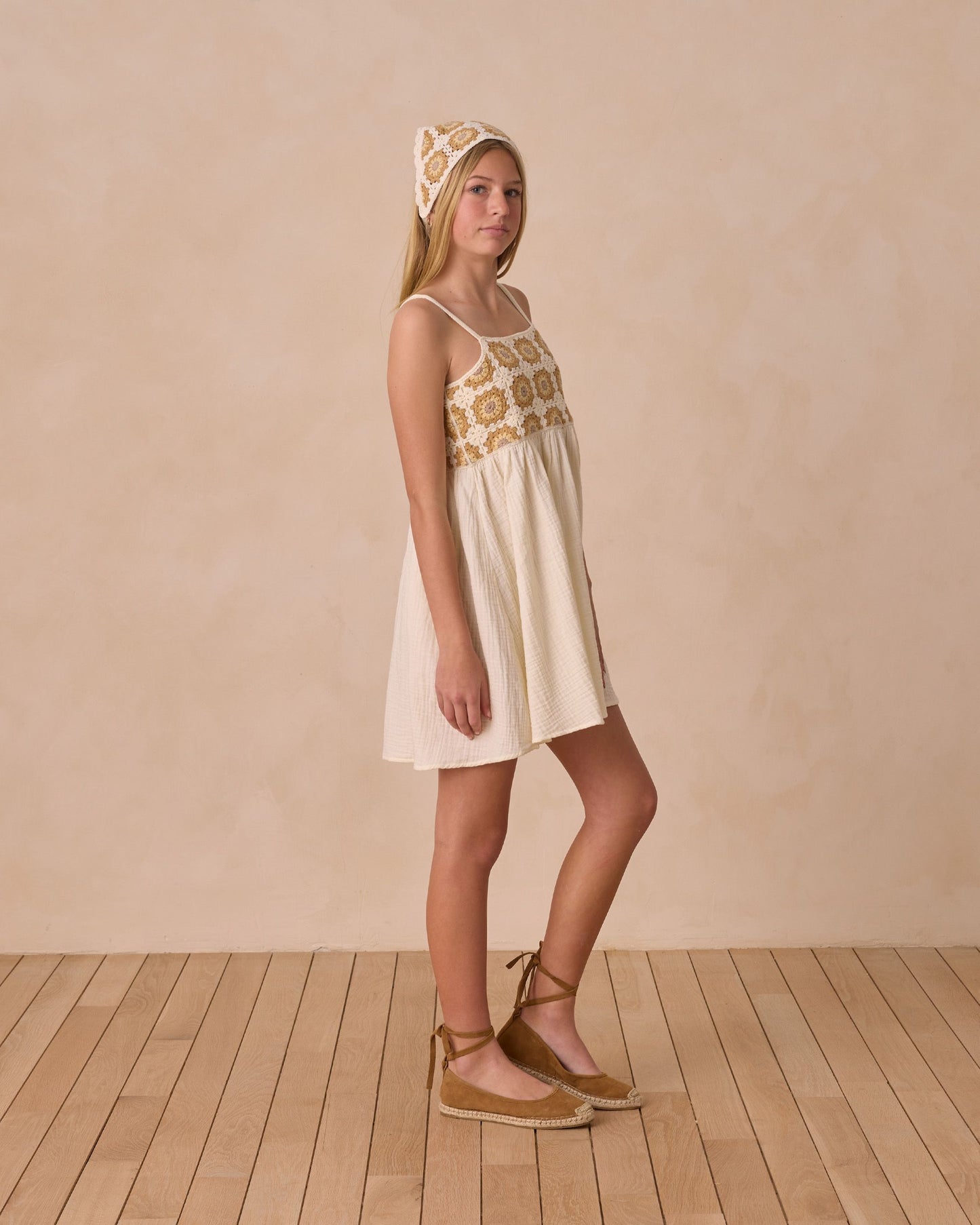 Rylee & Cru - Teen Marigold Daisy Crochet Sun Dress