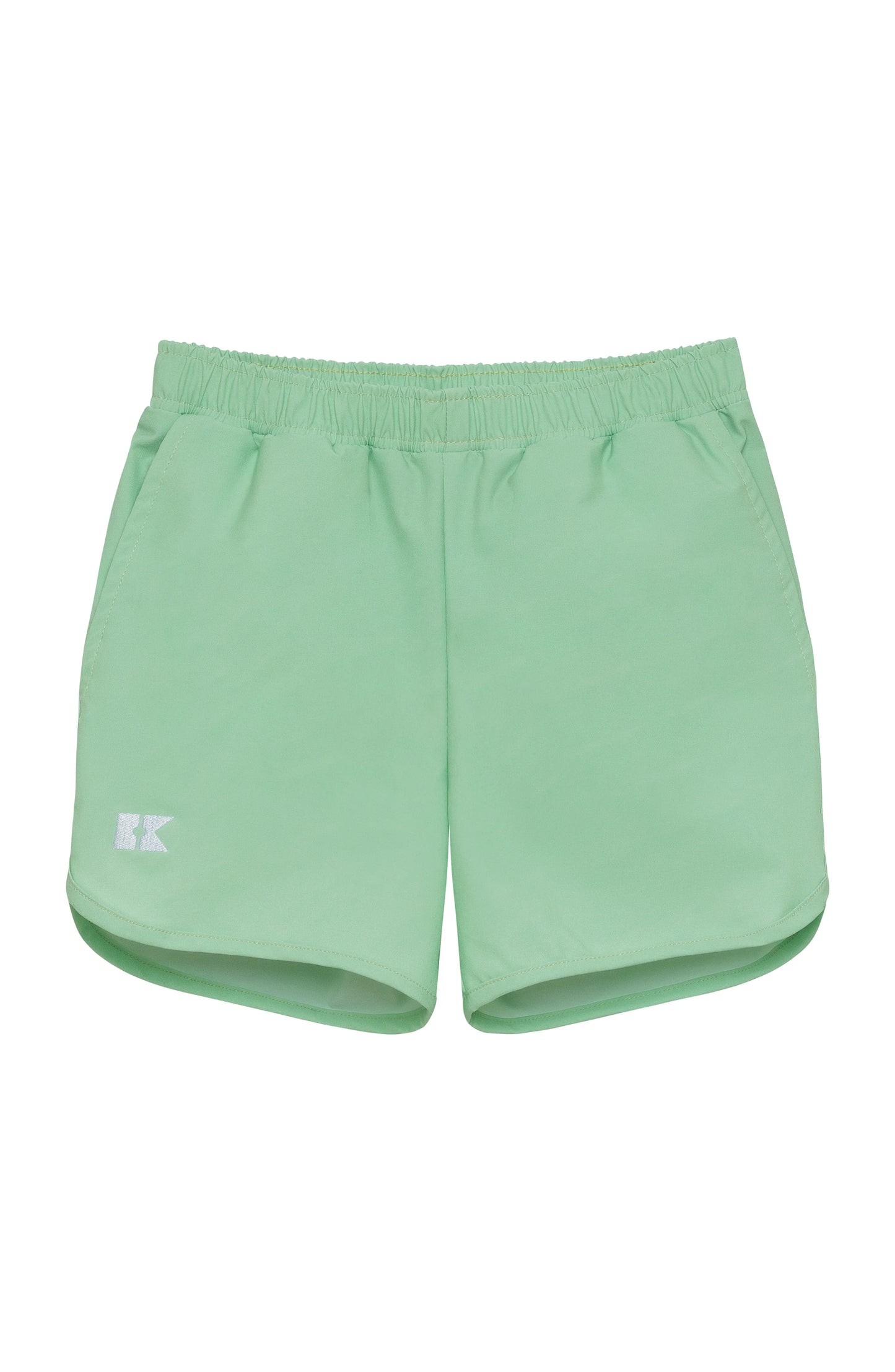 courtside kids - palm green super short with liner