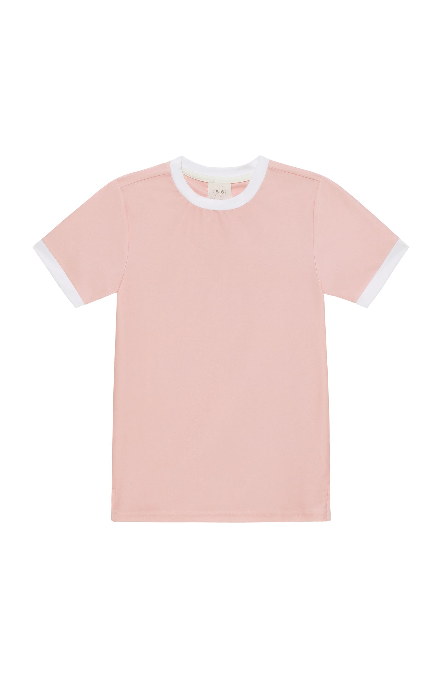 courtside kids - girls pink & white practice shirt