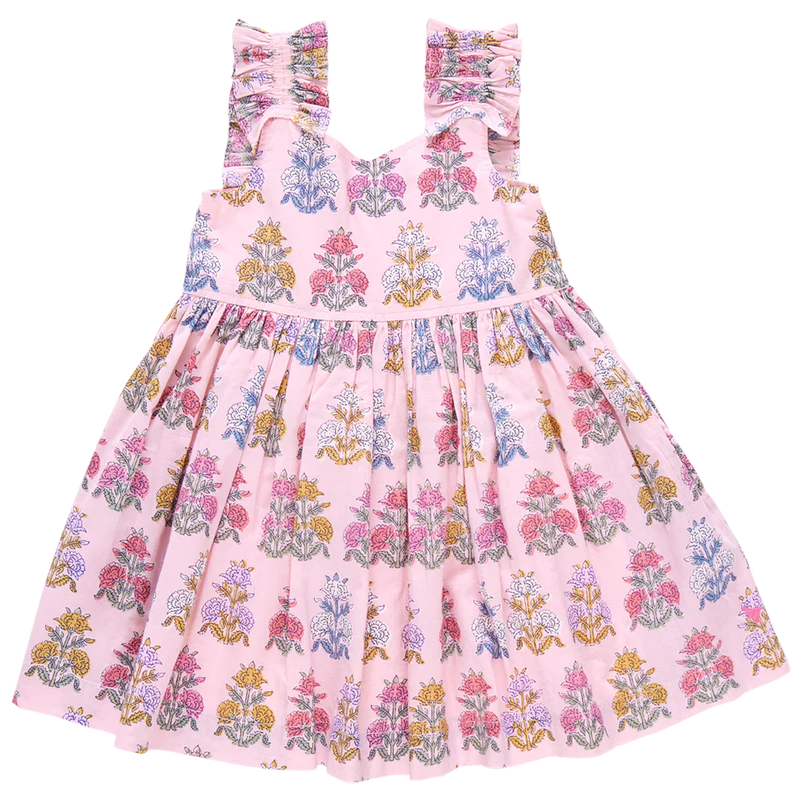 Pink Chicken - Pink Flowerette Girls Via Dress