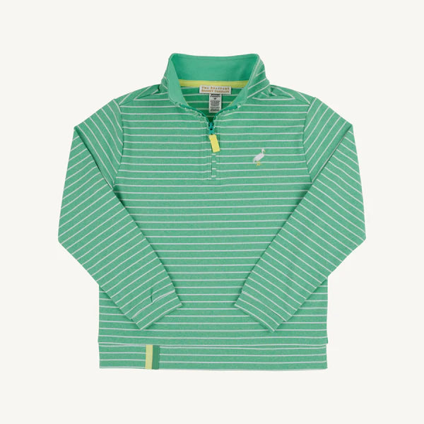 Gibson Island Green Stripe PrepleticTM Hayword Half Zip