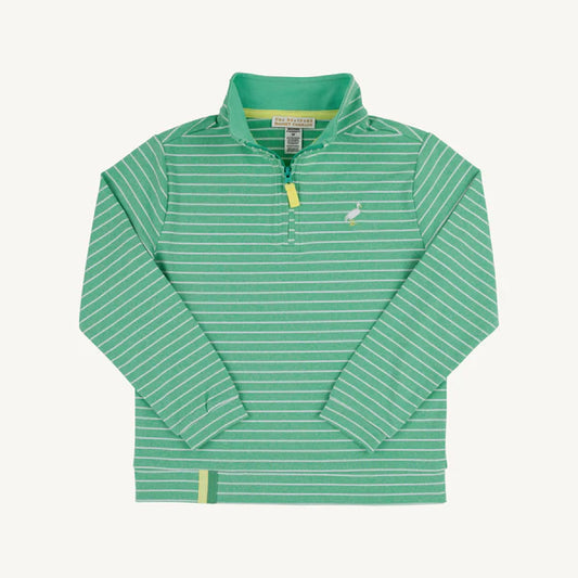 Gibson Island Green Stripe PrepleticTM Hayword Half Zip