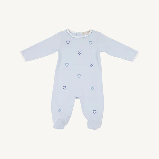 Buckhead Blue with Hearts Rock Me Romper