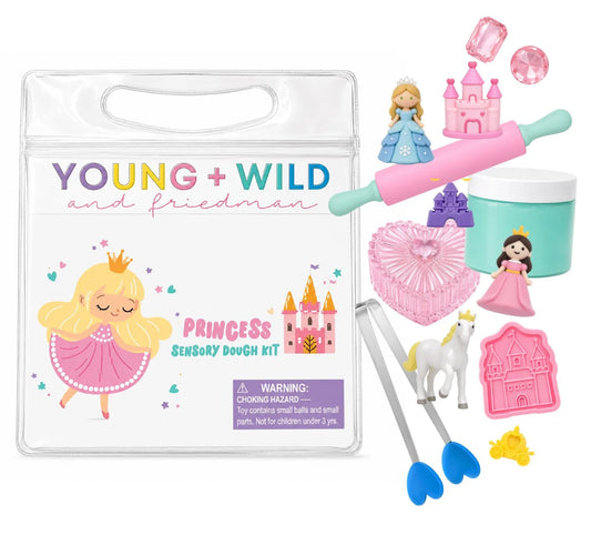 Young Wild and Friedman Princess Sensory Dough Bag with colorful, soft dough for tactile play and sensory stimulation.