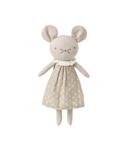 Rylee + Cru Goldie the Mouse plush toy with soft beige fur and embroidered facial features