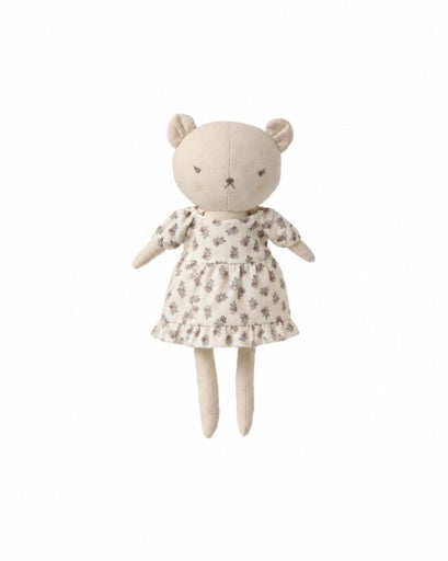 Rylee + Cru Bonnie the Bear plush toy in soft brown fabric with embroidered facial features