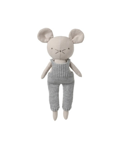 Rylee + Cru Milo the Mouse plush toy with soft gray fur and floppy ears